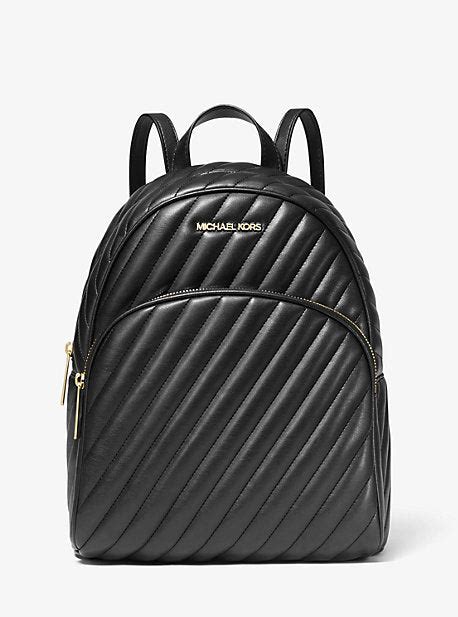 michael kors abbey medium quilted leather backpack|Michael Kors abbey backpack.